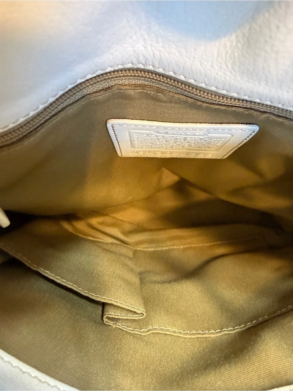Coach Jackie Blue Leather with white  Trim